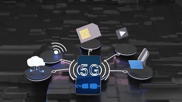 A diagram showcasing how cloud networking and 5G work together. The diagram illustrates 5G-enabled devices connecting to cloud-based services through a virtualized and scalable network infrastructure, emphasizing the interplay between speed, flexibility, and resource optimization.