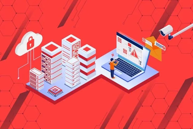 A visual representation of a multi-layered security architecture, showing firewalls, intrusion detection systems, and encryption protocols protecting data flowing between cloud and edge devices.