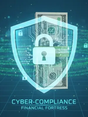 Digital shield protecting money, representing cyber insurance savings