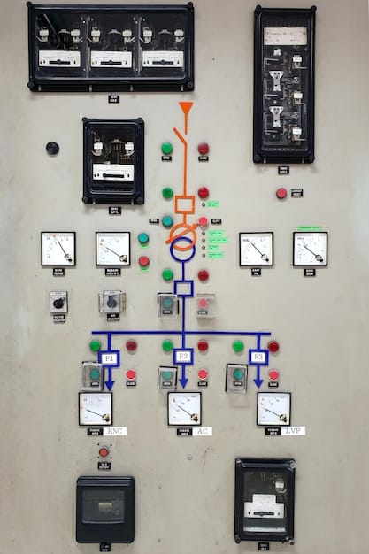 A close-up of a network diagram showing various ICS components (SCADA, PLC, HMI) with a red alert symbol highlighting a vulnerability within the PLC, connected to a broader network with multiple entry points.