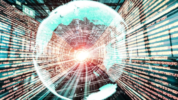 A graphic showing AI algorithms analyzing network traffic and identifying potential vulnerabilities, while a separate AI system generates adaptive malware to exploit those weaknesses.