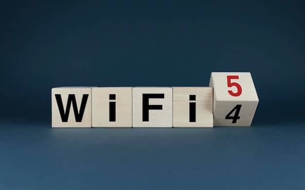 A split-screen image comparing the network performance of a home network using Wi-Fi 6 with 160 MHz channels versus Wi-Fi 7 with 320 MHz channels, showcasing faster speeds and lower latency on the Wi-Fi 7 side.