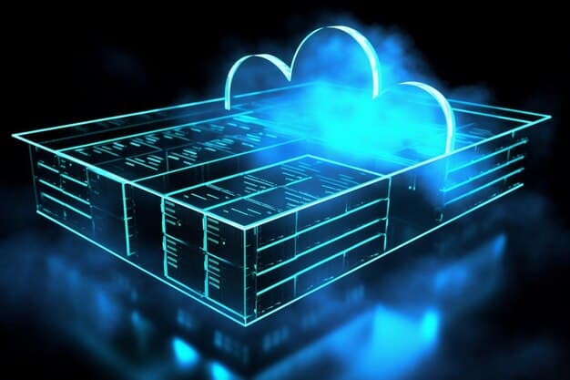 A graphical representation of a hybrid cloud architecture, showing data flowing seamlessly between on-premises infrastructure and public cloud services like AWS, Azure, and Google Cloud.