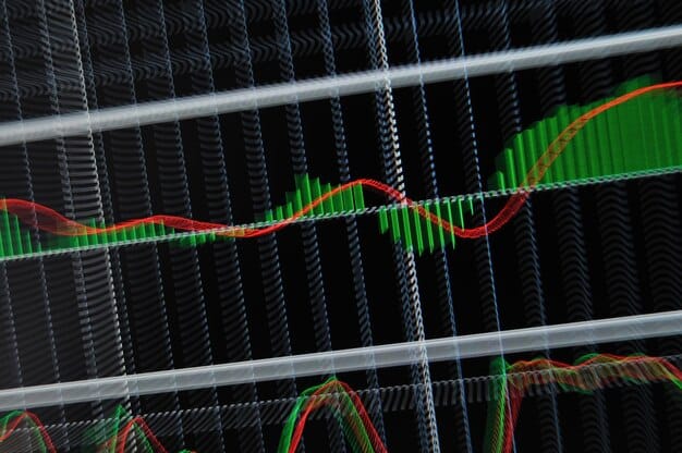 A dashboard showing real-time network monitoring with graphs displaying uptime, latency, and error rates. Red and green indicators highlight potential issues and system status.