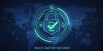 Secure digital lock representing robust multi-factor authentication with a quick verification process