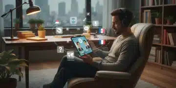 Person using underrated apps to understand English debates on a tablet